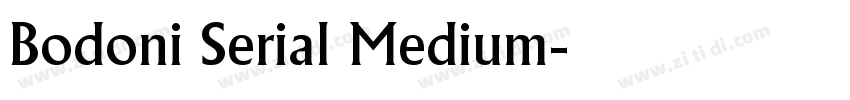 Bodoni Serial Medium字体转换